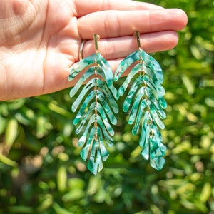 Large Leaf Stud Earrings image 5