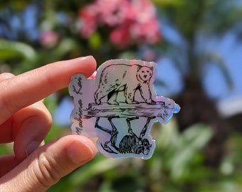 Holographic Polar Bear Sticker