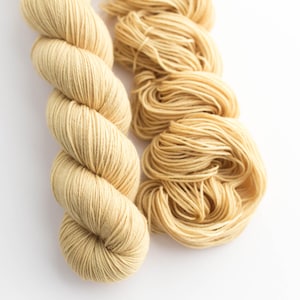 Fingering Superwash Merino Nylon Sock Yarn Tonal Hand Dyed Yarn Citrine