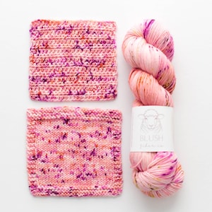 Fingering Weight Superwash Merino Nylon Sock Yarn Tonal Hand Dyed Knitting Yarn CACTUS FLOWER
