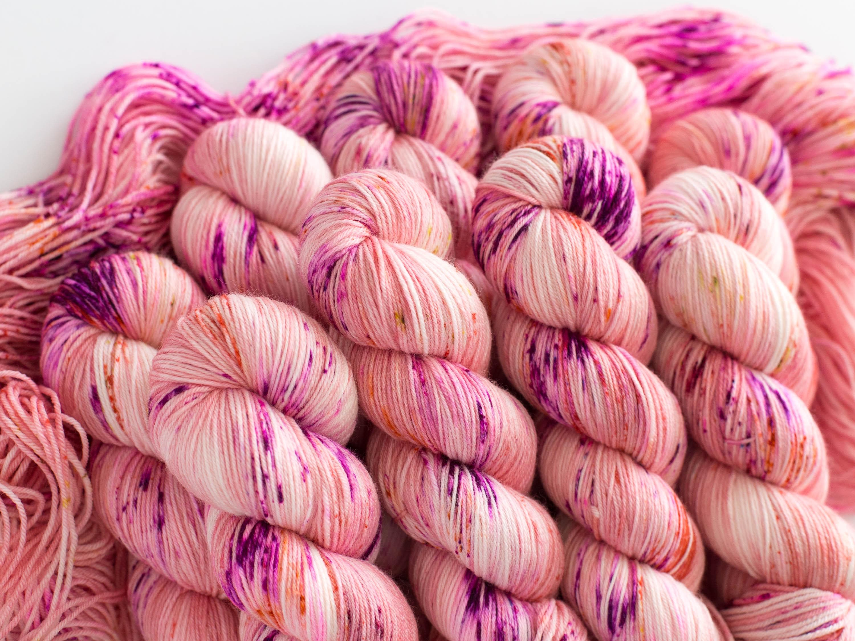 Fingering Superwash Merino Nylon Sock Yarn Tonal Hand Dyed Yarn CACTUS FLOWER