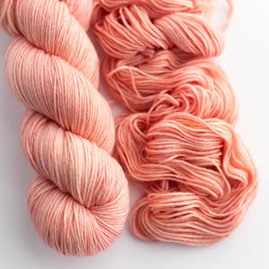 Fingering Superwash Merino Nylon Sock Yarn Tonal Hand Dyed Yarn Melon