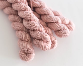 One MINI Skein 4 Ply Superwash Merino/Nylon Sock Fingering Weight Yarn Hand Dyed Yarn Craft Yarn Sock Yarn Speckled BALLET SLIPPER