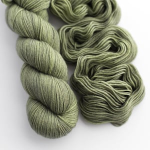 Fingering Superwash Merino Nylon Sock Yarn Tonal Hand Dyed Yarn Rosemary