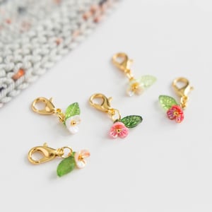 Set von 5 Zierliche Blumen Fortschrittshüter Maschenmarkierer Häkeln Kurzwaren Stricken Geschenke