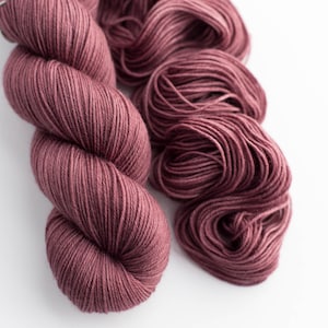 Fingering Superwash Merino Nylon Sock Yarn Tonal Hand Dyed Yarn Raisin Torte