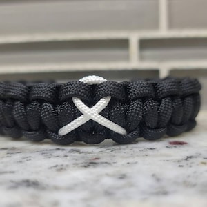 Lung Cancer Awareness Paracord Bracelet
