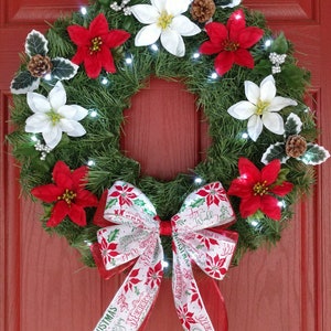 Lit Christmas Wreath image 1