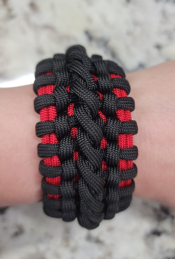 5+pc Tan and Black Knotted Paracord Bracelet Kit