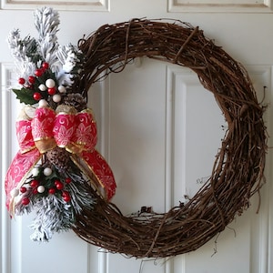 Christmas/Winter Grapevine Wreath
