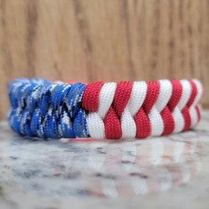 American Flag Fishtail Paracord Bracelet