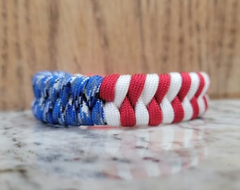 American Flag Fishtail Paracord Bracelet