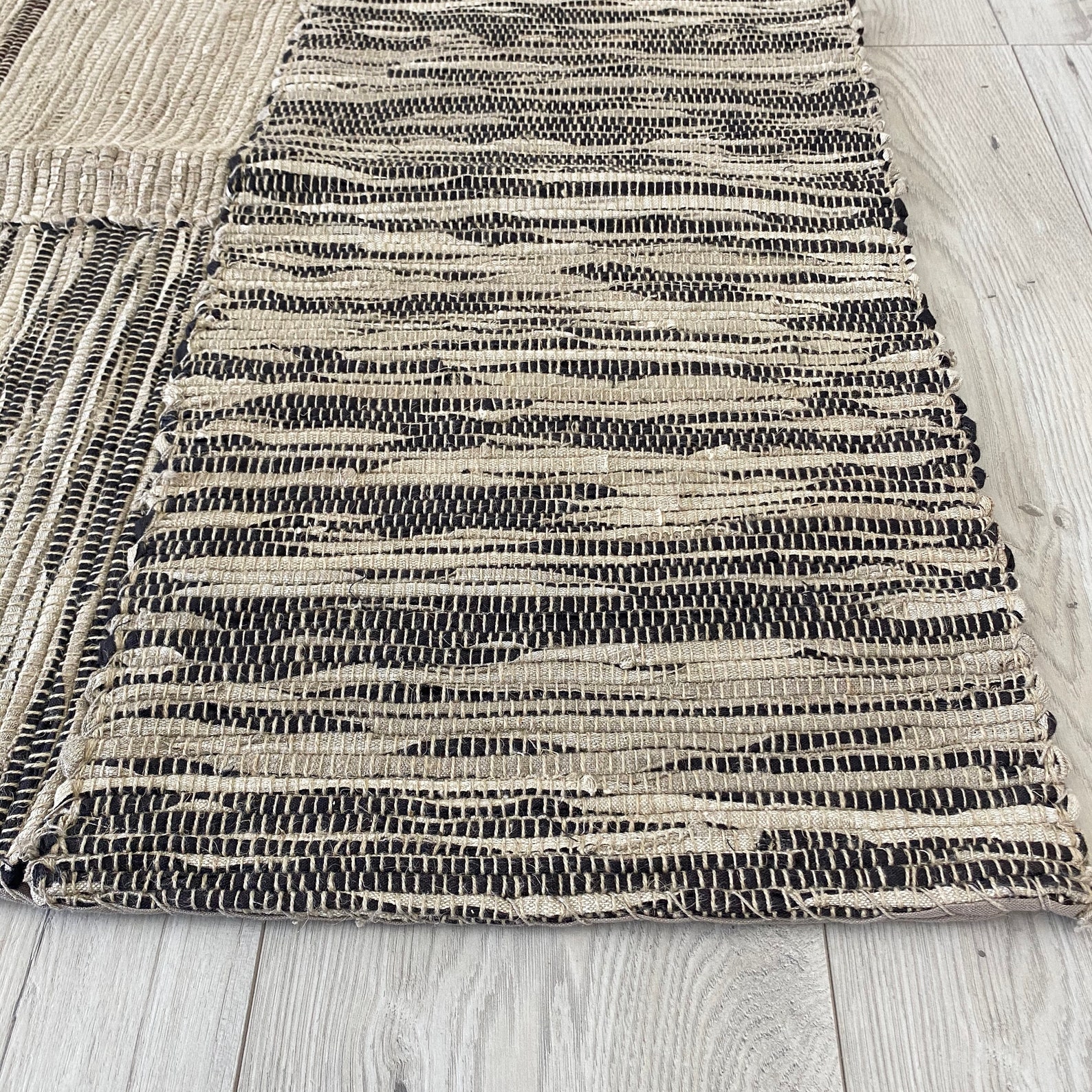 Handmade Elegant Checkered Linen Rug / Weaved Vintage Linen Etsy