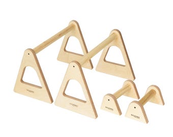 Wood Parallettes Push-up Bar Dip Station | Handstands Planche Push-ups L-sits Dips Acrobatics