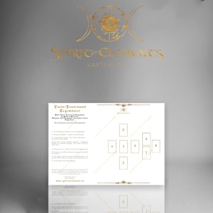 1 modelo de padrão de postura Tarot / Lenormand / Small Cross plus / formato PDF A4 para baixar e imprimir