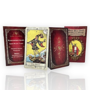 Cartas de tarô Smith-Waite / Old Victorian Vintage incluindo palavras-chave