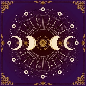 Lenormand / Fases da Lua na Máscara de Tarô