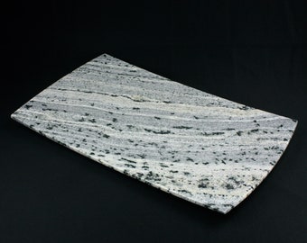 Stone Serving Dish - Antarctic White granite by Gary DuBois