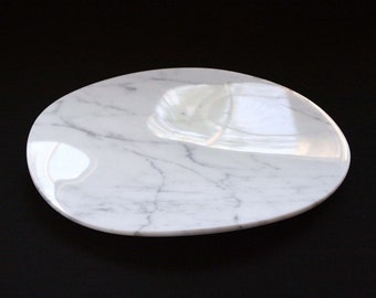 Stone Serving Dish - Italian, Statuario marble by Gary DuBois
