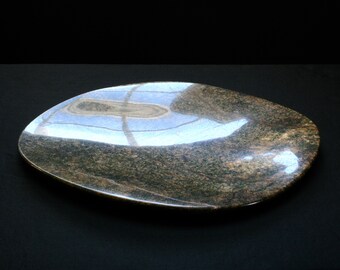 Stone Serving Dish - Rainforest Green serpentine by Gary DuBois