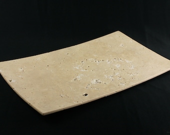 Stone Serving Dish - Travertine limestone by Gary DuBois