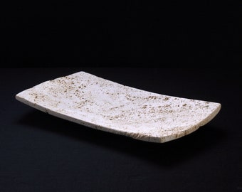 Stone Dish - Travertine limestone by Gary DuBois