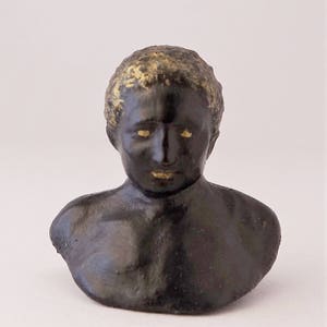 Miniature handmade bust, Dollhouse bust, scale 1:12, Dollhouse figurine, Hand painted miniature bust, Limited edition art sculpture, Gypsum image 4