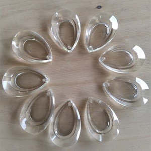 Set of 9 Antique vintage crystal glass Chandelier beads
