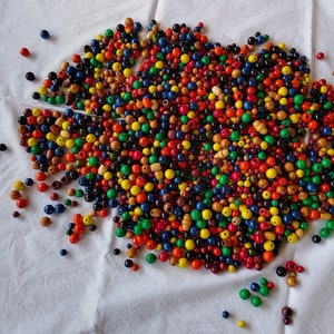 More than 2000 real vintage wooden beads macrame