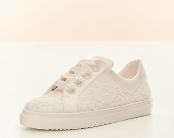 white crochet trainers