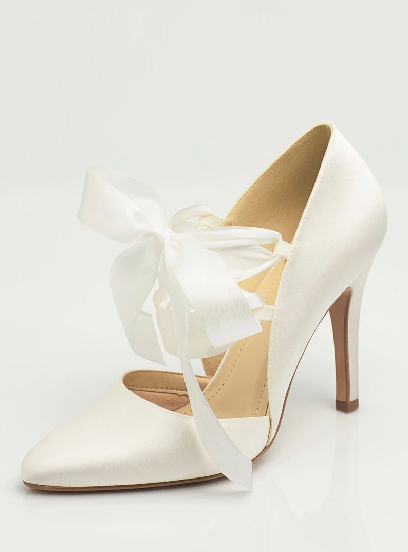 shoes with satin ribbon