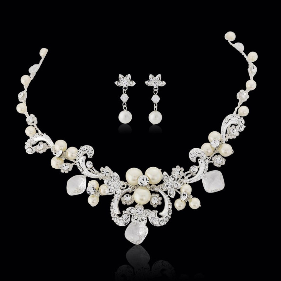Bridal Jewellery Set Wedding Jewelry Set Bridal Necklace & Etsy UK