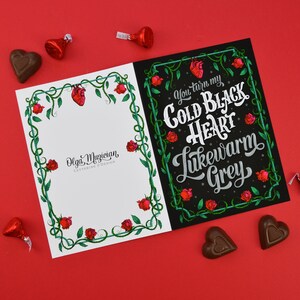 You Turn my Cold Black Heart Lukewarm Grey Card Valentine's Day Greeting Card Sarcastic Card Funny Honest Valentine Unique gift image 2