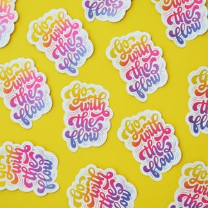 Colorful Sticker 2 Pack Decals Motivational Stickers Creative Stickers Unique Gift Vinyl Stickers Mirror Matte Stickers image 4