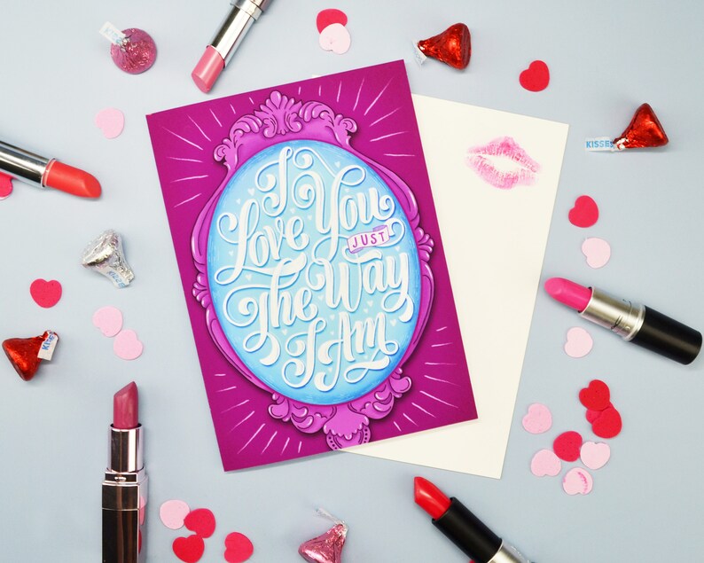 I Love You Just The Way I Am card Valentine's Day card Greeting Card Sarcastic Funny Card Love Honest Valentine Unique gift image 2