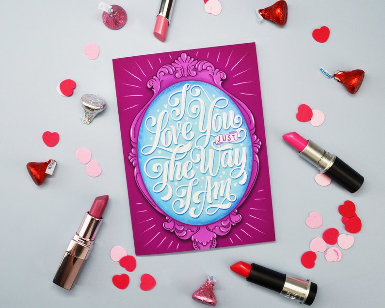 I Love You Just The Way I Am card Valentine's Day card Greeting Card Sarcastic Funny Card Love Honest Valentine Unique gift image 3