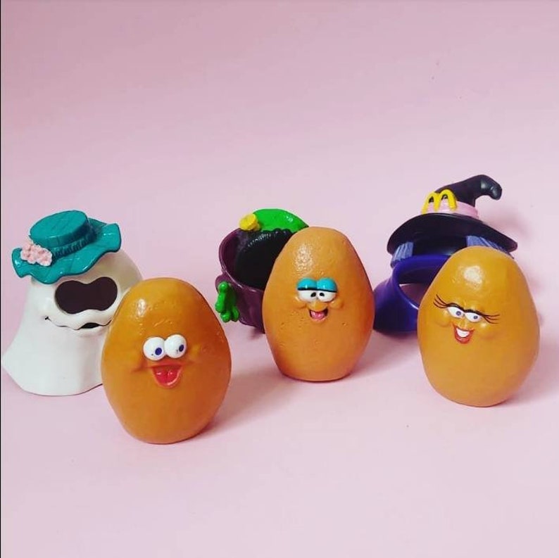 3 set McNugget Witchie Witch Frankenstein Ghost Happy Meal toy McDonalds