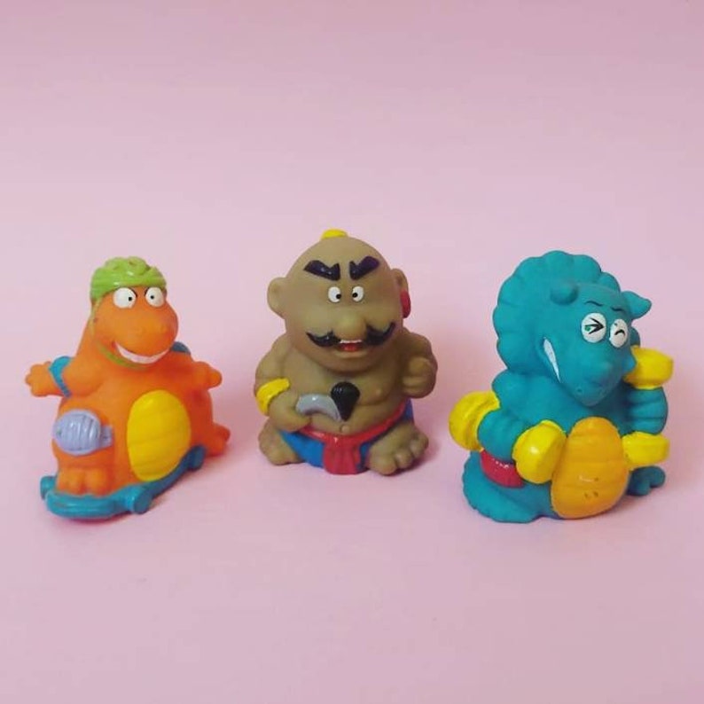 3 vintage Dino Dragon Pencil Sharpeners