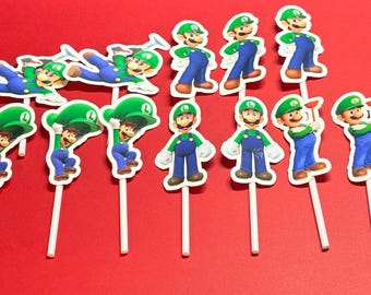 LUIGI #1 Cupcake Toppers