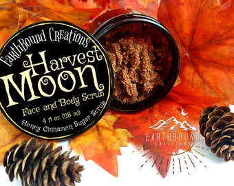 Cinnamon and Honey Exfoliating Scrub for Face,  Body, & Lips | Harvest Moon Sugar Scrub