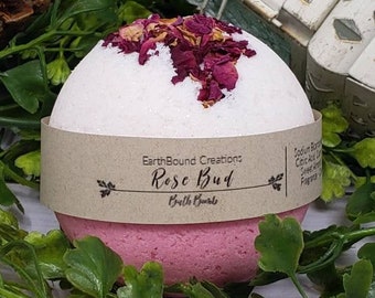 Organic Rose Bath Bomb - Botanical Infused and Natural Essential Oils, Eco-friendly & Biodegradable