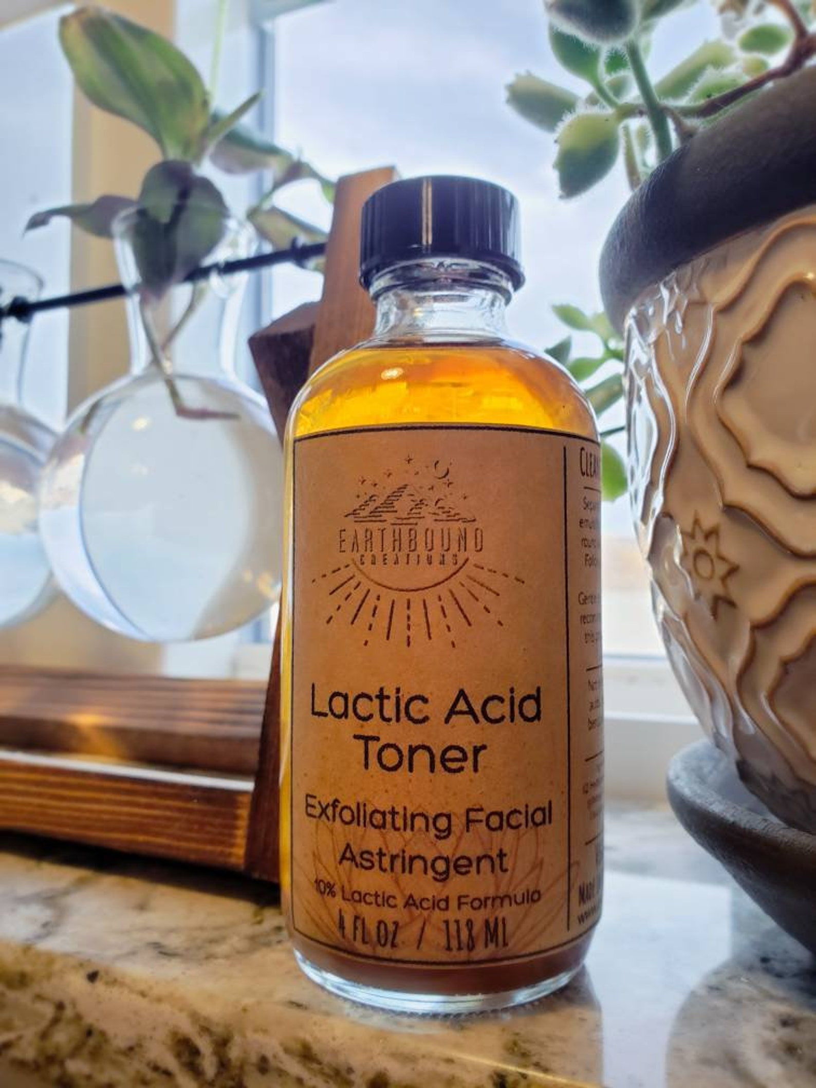 Lactic Acid AHA Facial Toner Exfoliating Skinbrightening Etsy