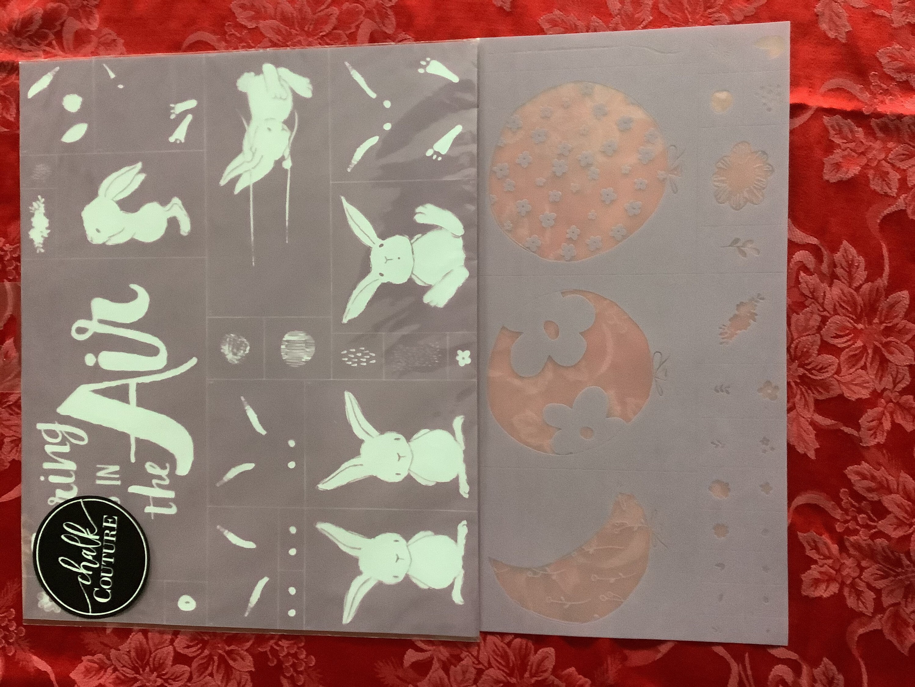 Chalk couture transfers silk screen transfers stencils Etsy