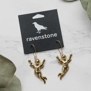 The Golden Cherub Earrings | Ravenstone | Nickel-Free Jewelry