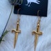 the golden dagger earrings // ravenstone earrings // made in the usa // nickel free jewelry