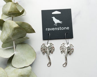 The Silver Elephant Earrings | Ravenstone | Nickel-Free Jewelry