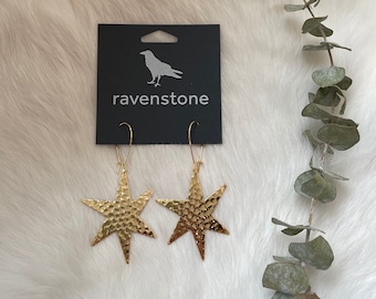 The Golden Star Earrings | Ravenstone | Nickel-Free Jewelry