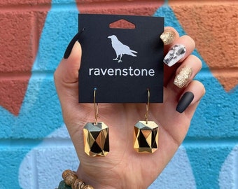 The Golden Gem Earrings | Ravenstone | Nickel-Free Jewelry