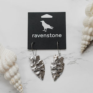 The Silver Arrowhead Earrings | Ravenstone | Nickel-Free Jewelry