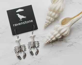 The Silver Lobster Earrings | Ravenstone | Nickel-Free Jewelry